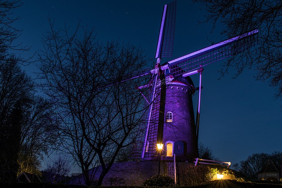 Molen Wijchen verlichting